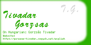 tivadar gorzsas business card