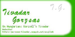 tivadar gorzsas business card